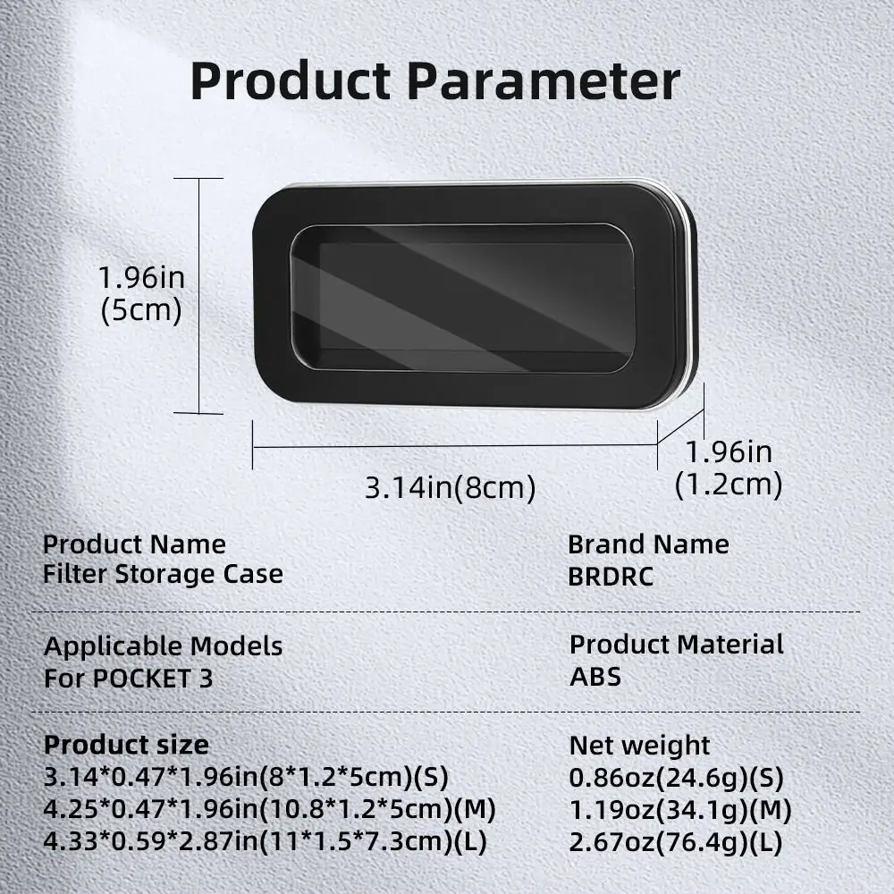 Magnetic Lens Filters Storage Box Anti-scratch Protective Filters Carrying Case Mini Dustproof for DJI Osmo Pocket 3