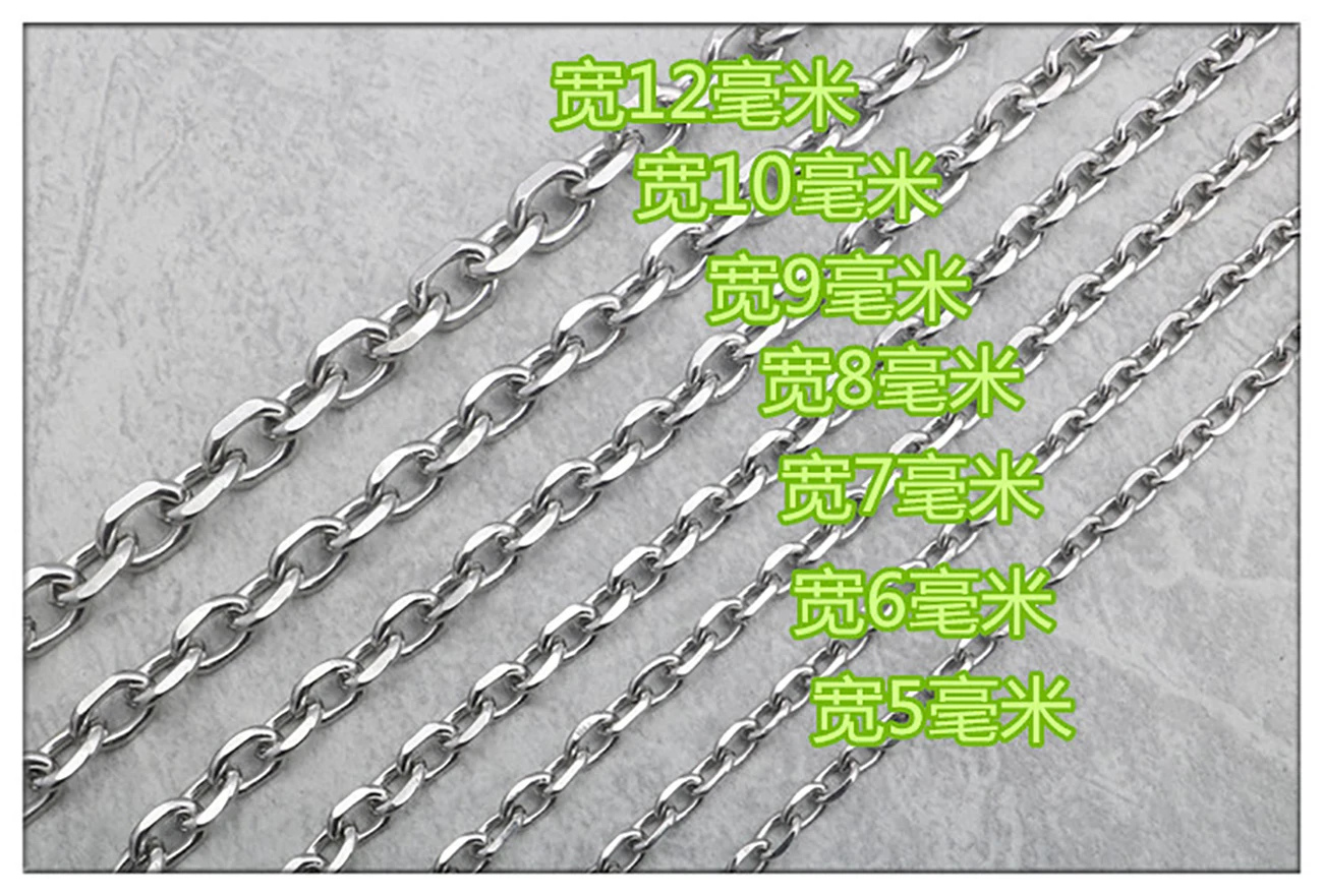 Fashion Stainless Steel Batch Angle Chain Coarse Batch Angle O Word Cross Chain Necklace Clavicle Chain Jewelry Gift Hot Sale