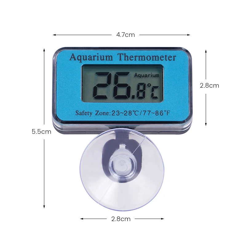 New Aquarium Thermometer Waterproof LCD Digital Fish Tank Submersible Thermometer Meter Temperature Control with Suction Cup