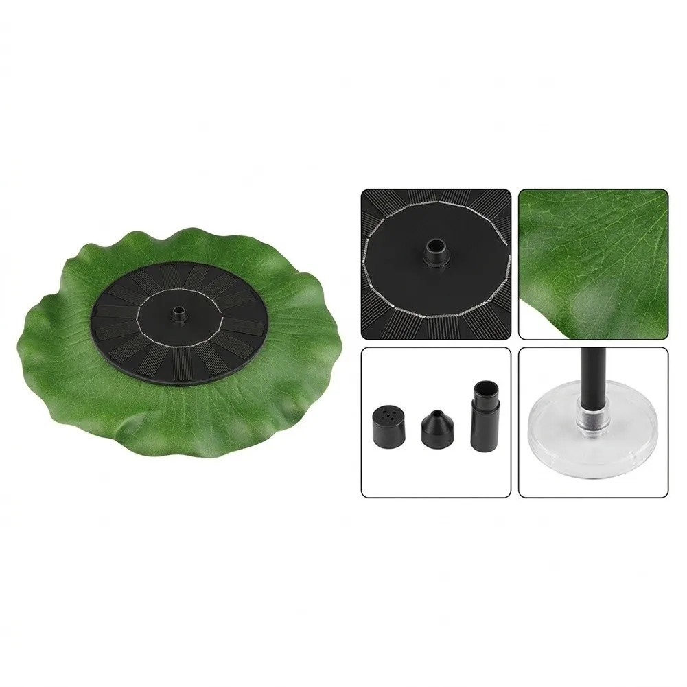28cm Solar Floating Fountain 1.5W Leaves Design Water Feature For Pond Pool Garden Decor, For Outdoor Pool Pond