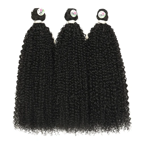 Imagen 1 del producto Extensiones de cabello sintético de 28 pulgadas, 100g/1 Uds., mechones de pelo rizado, extensiones de pelo ondulado grueso de 300g para mujeres, envío gratis