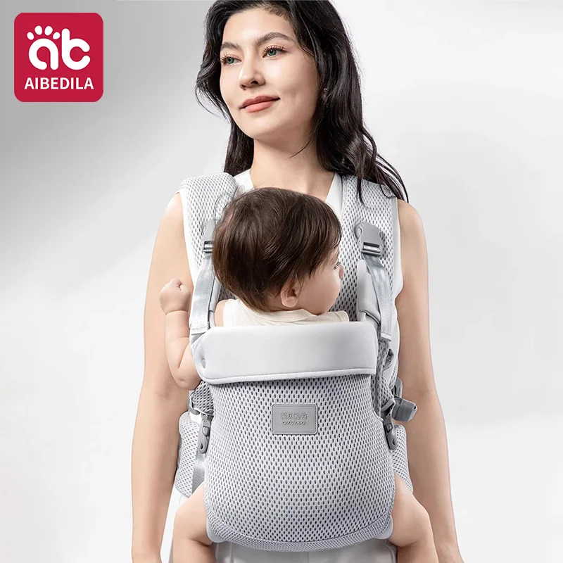 

AIBEDILA Ergonomic Kangaroo Baby Carrier Adjustable Breathable Wrap Sling for Newborn Infant Comfortable Baby Carrying Holder