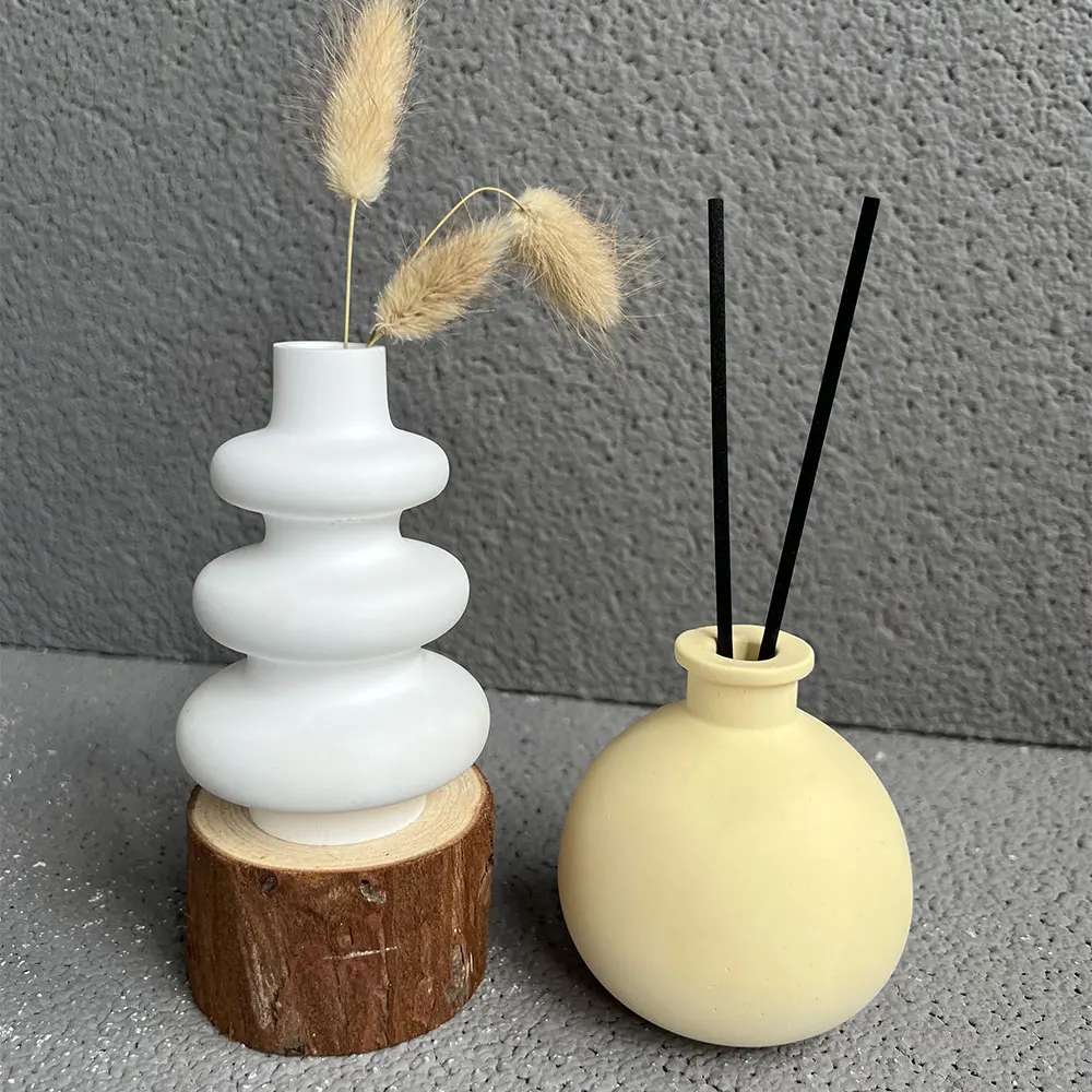 Kreative Vase Silikon form Ring Vase Gipsform Aroma therapie Stick Behälter Flasche Beton form DIY Home Dekoration