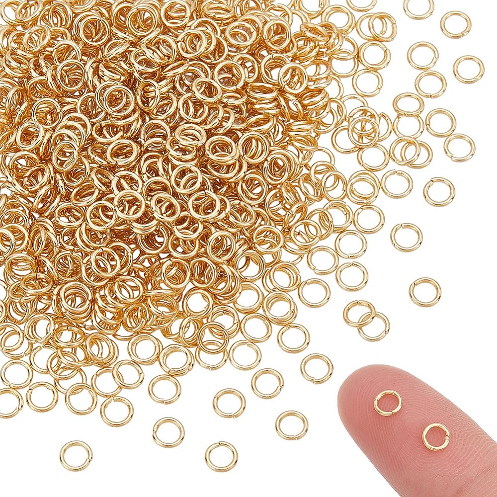 

800Pcs 304 Stainless Steel Open Jump Rings for Chainmaille Weaves Real 18K Gold Plated 21 Gauge 4x0.7mm Inner Diameter: 2.5mm