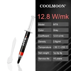 12.8W/mk Thermal Grease 1g 2g 4g for CPU PC Desktop Laptop Notebook CPU GPU VGA Card Thermal Conductive Paste MT8