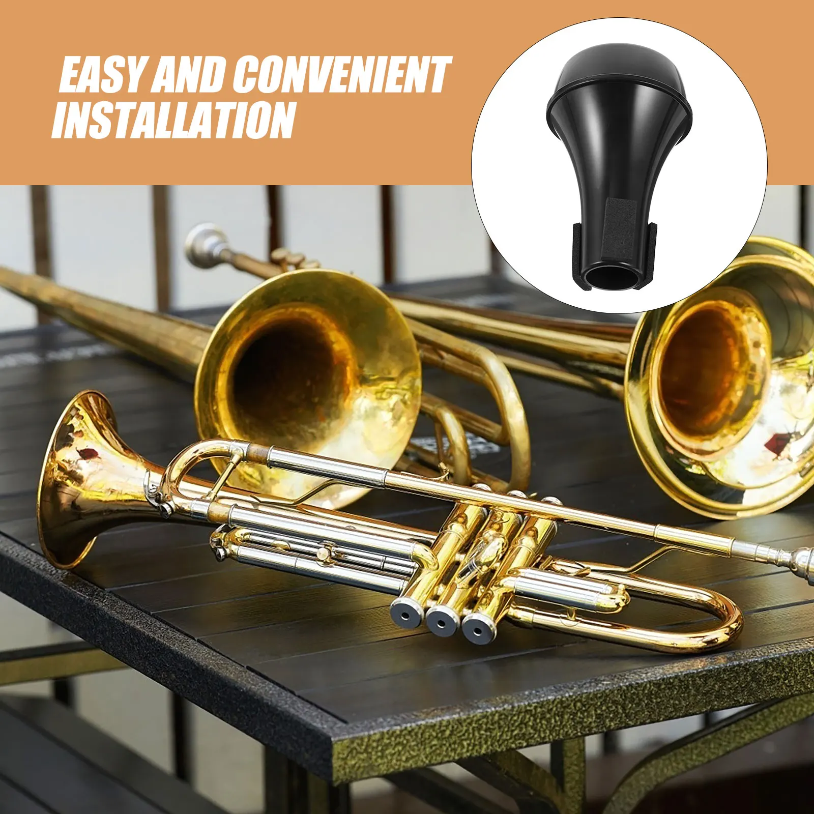 

Mini Weak Speaker Practice Mute Trumpet Muffler Sound Reducer Abs Straight Beginner