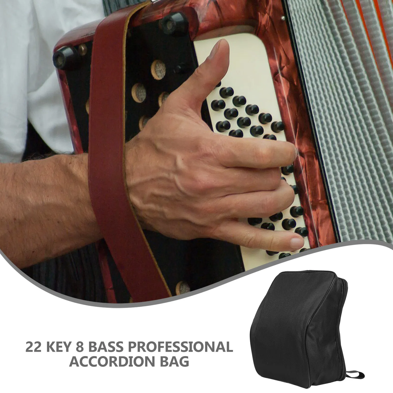 

Чехол для аккордеона из ткани Оксфорд на 8 басов с регулируемыми ремнями, пылезащитный, портативный, для музыкальных инструментов
