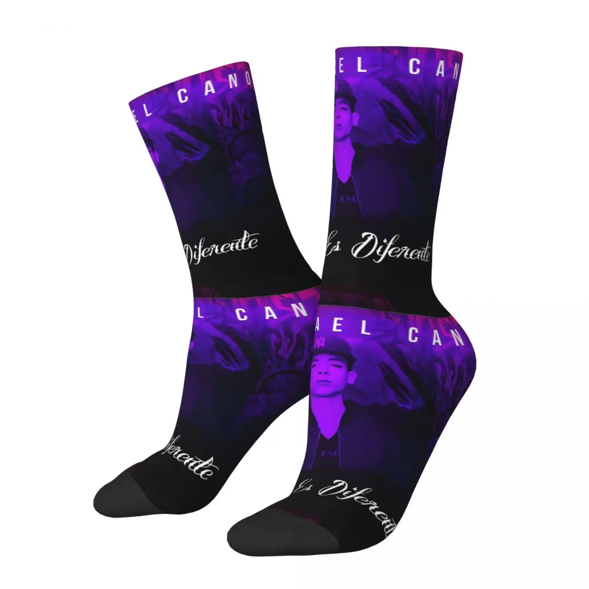 Cool Natanael Cano Nata Montana Music Basketball Socks Singer Polyester Middle Tube Socks for Women Men Sweat Absorbing