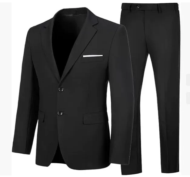 Men's Suit Fake Pocket Suit Casual Suit Trousers Two-piece Wedding Dinner Suit Jacket