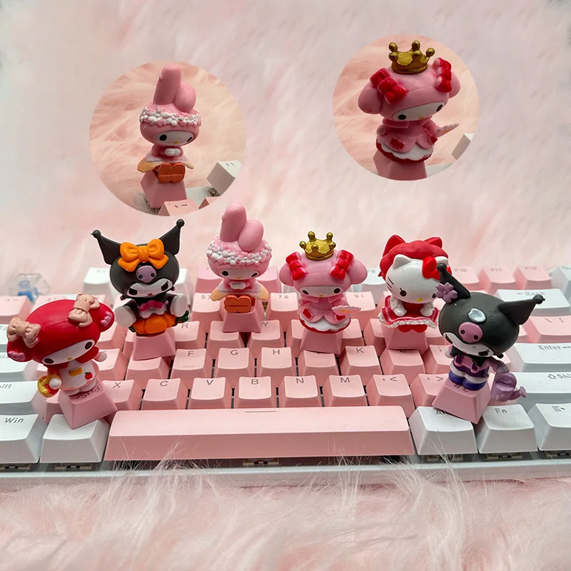 

Sanrio Cartoon Pink Girl Personalized Keycap Cute Mechanical Keyboard Diy Decoration Customizable Key Decoration Christmas Gift