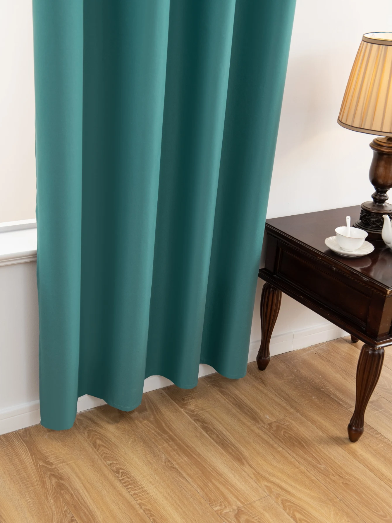 1pc Modern 100% Blackout Curtains with Grommet Top, Soft Fabric and Solid Color Curtain,  Curtains for Living Room, Bedroom