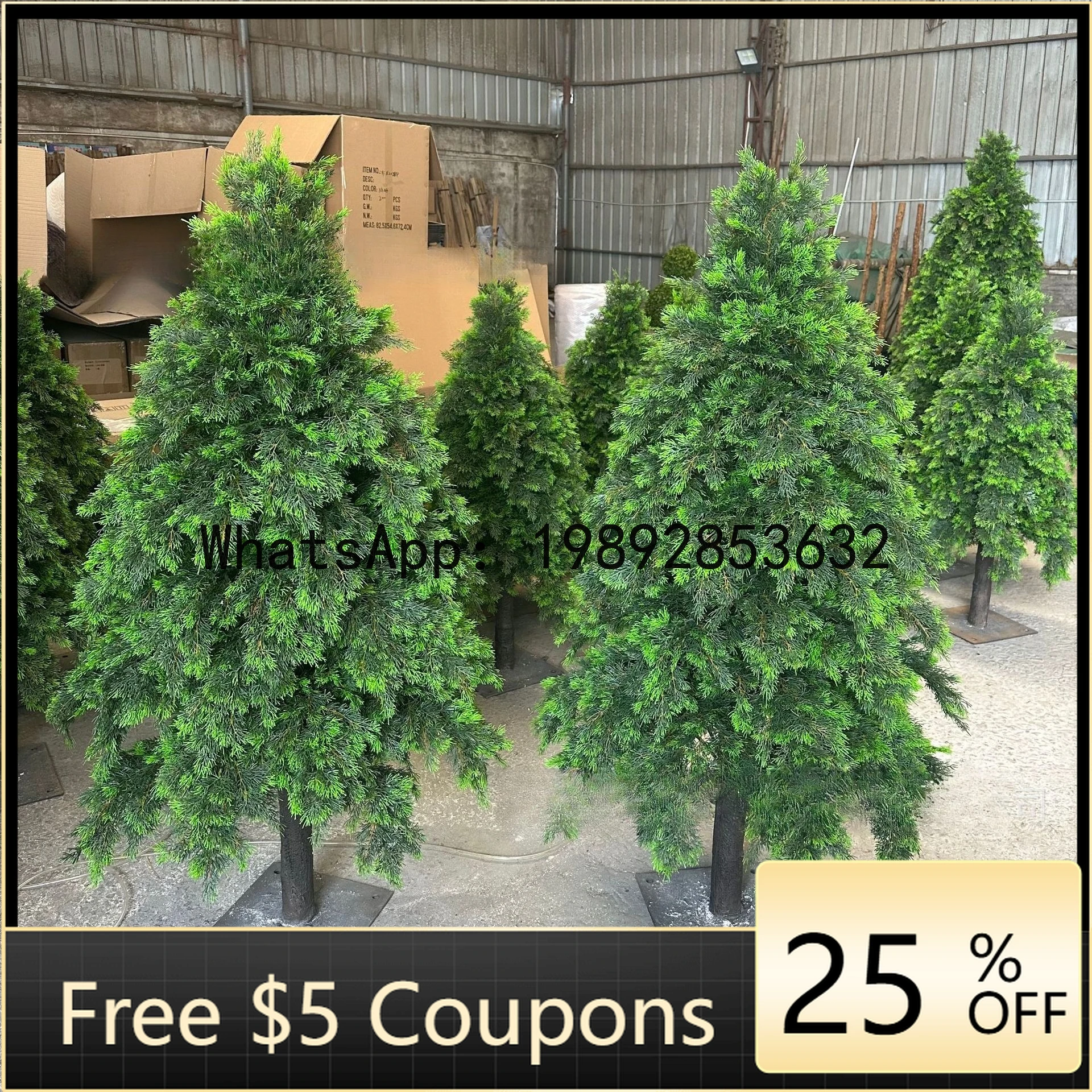 

Z4 Artificial Pine Tree Fiberglass Pine Tree Fake Mountain Plastic Stone Plant Landscaping Tree