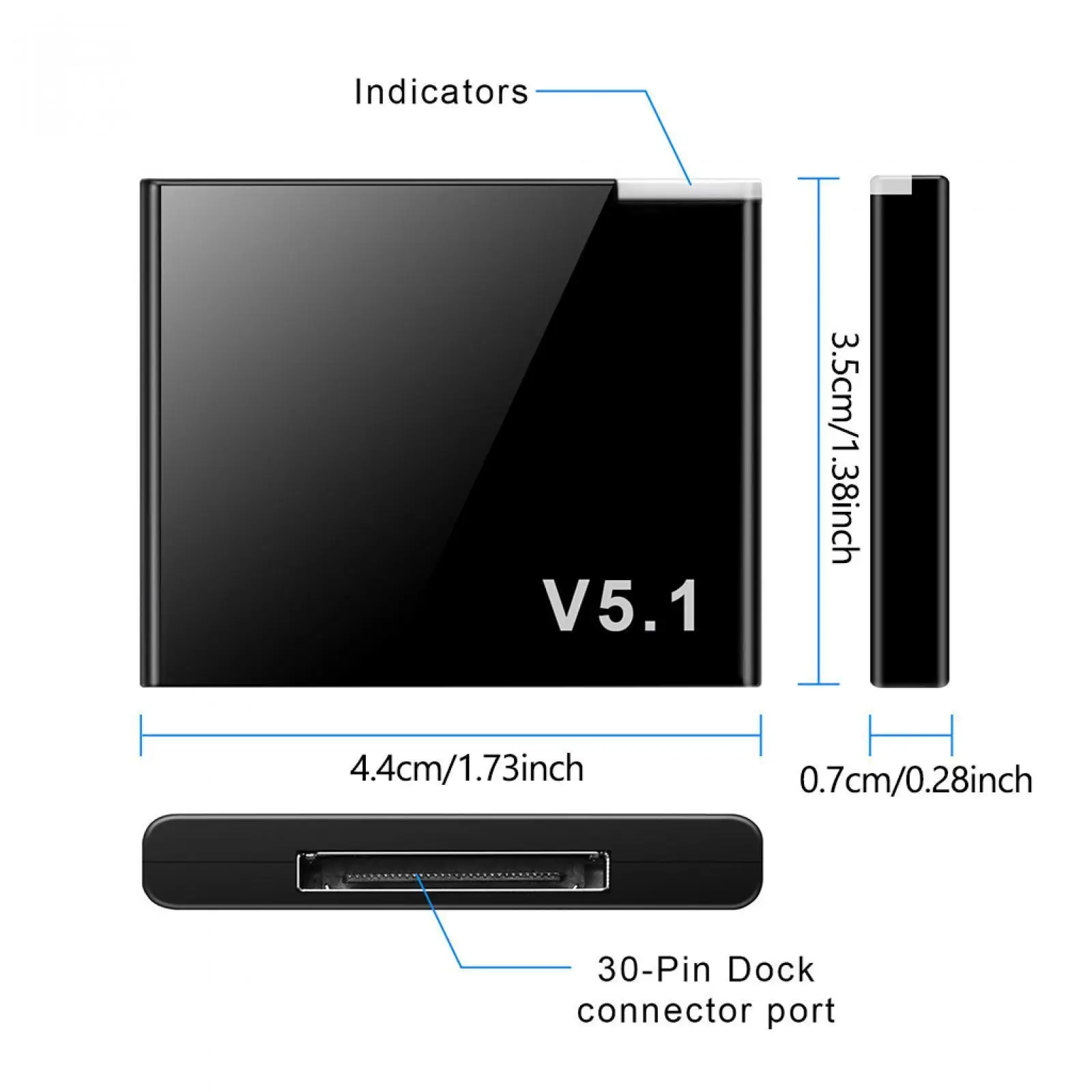 30-контактный аудиоприемник Bt 5.1 для портативного динамика устройства Bt