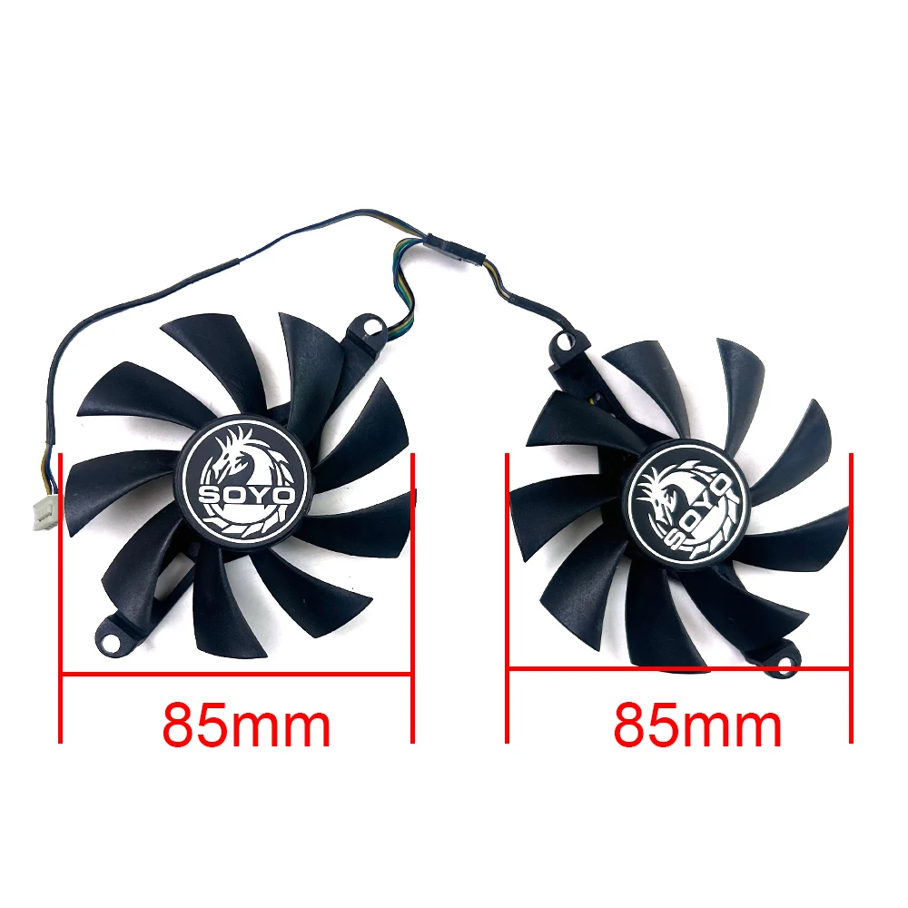NEUER Lüfter 85mm 4pin AMD RX 6600M GPU-Lüfter für SOYO RX6600M Desktop-Komponenten PC RX590 Grafikkartenfans