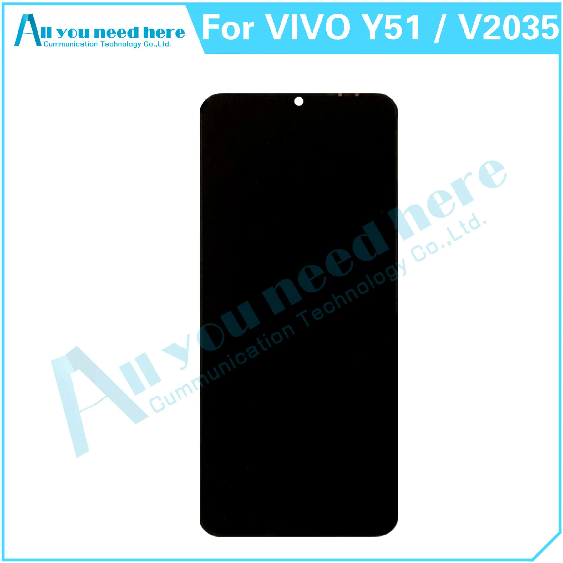 Pengganti suku cadang perbaikan rakitan, tes 100% untuk VIVO Y51 2020 V2035 LCD Display layar sentuh Digitizer