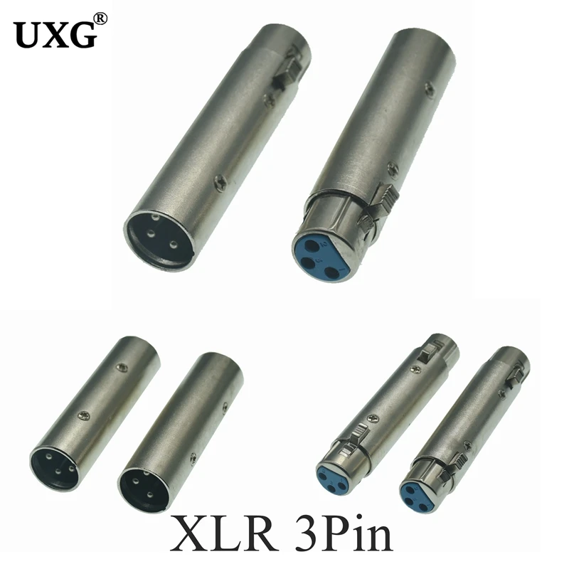 1PCS 3-Pin XLR Female To Female Audio Microphone Mic Adapter Connector Xlr 3pin Female & Male To Xlr Female Connectors