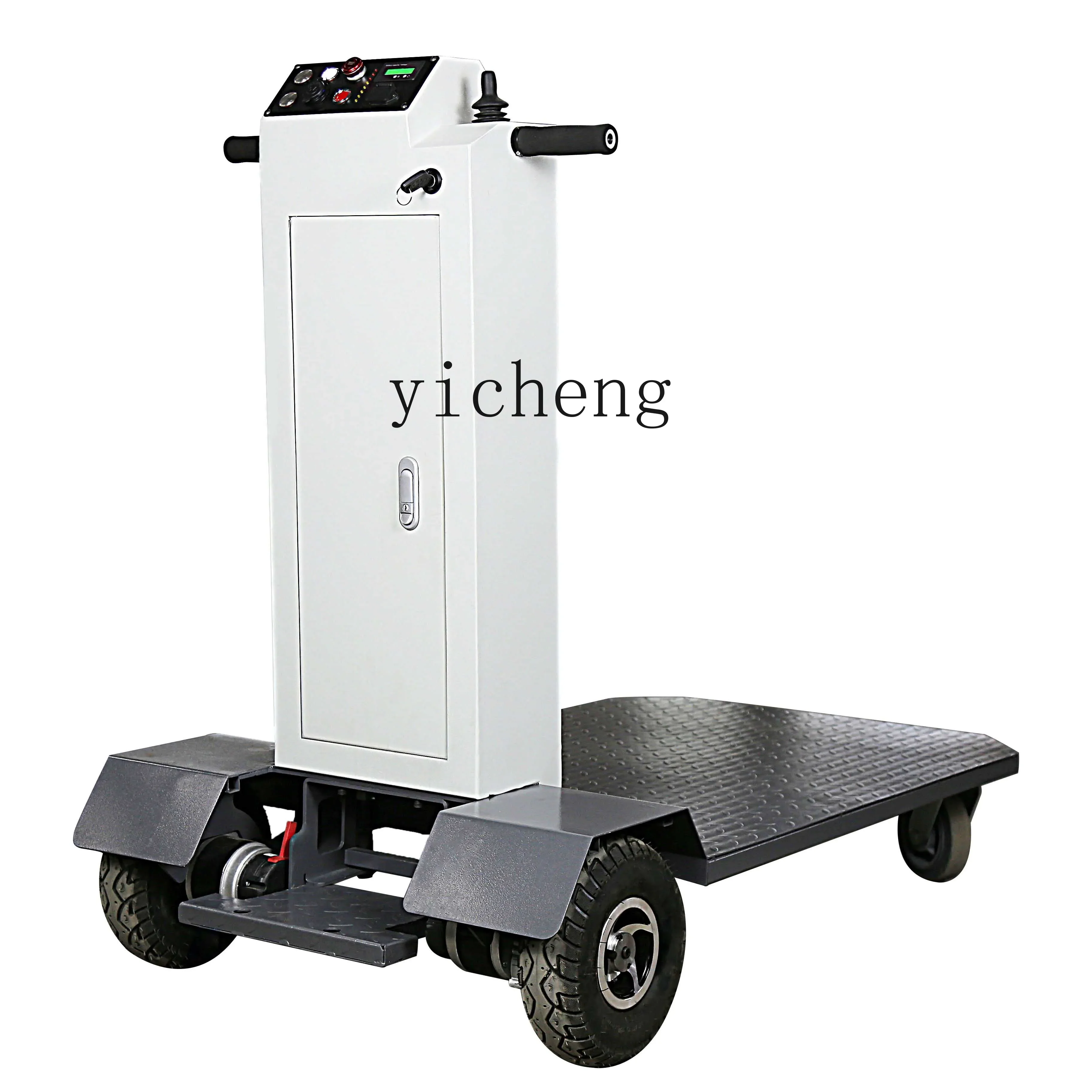 

ZK electric flatbed truck warehouse site handling turnover charging trolley four-wheeler