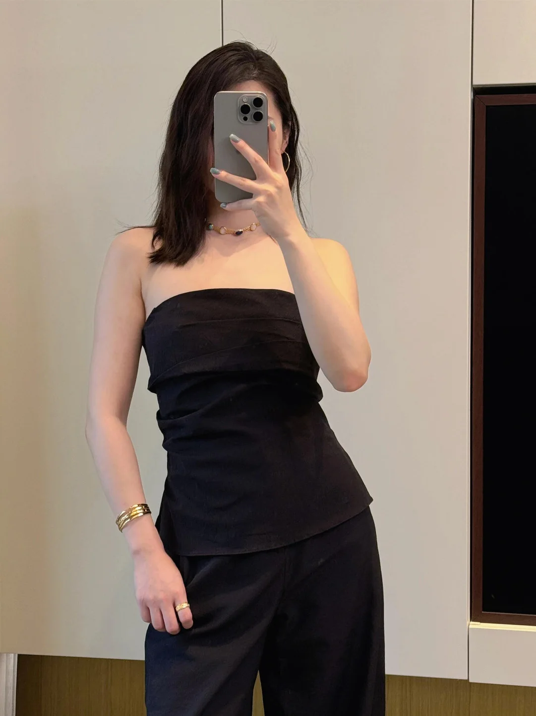 

Slim Fit Camisole Tank Top Women's Fashion Set Summer 2026 Drapey Casual Pants Wide Leg Pants Ensemble High Waist Trousers