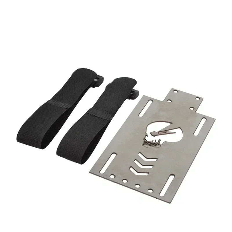 Placa de batería de Metal, soporte de batería, paté de expansión con correa de amarre para oruga Redcat GEN8 Scout II 1/10 RC