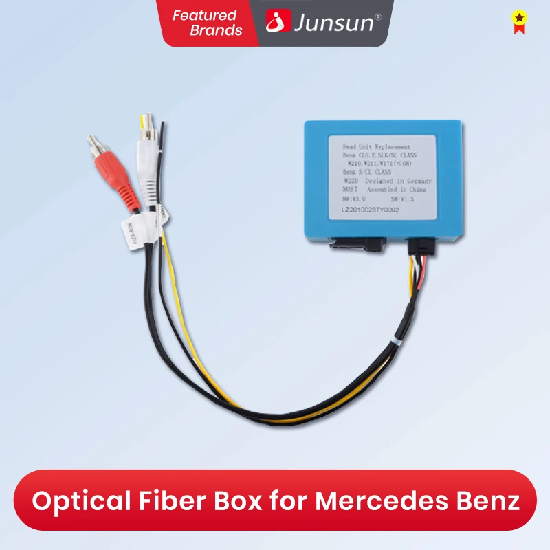 Junsun Car Stereo Radio Optical Fiber Decoder Box for Mercedes Benz CLS E CLASS W211 W219  R CLASS