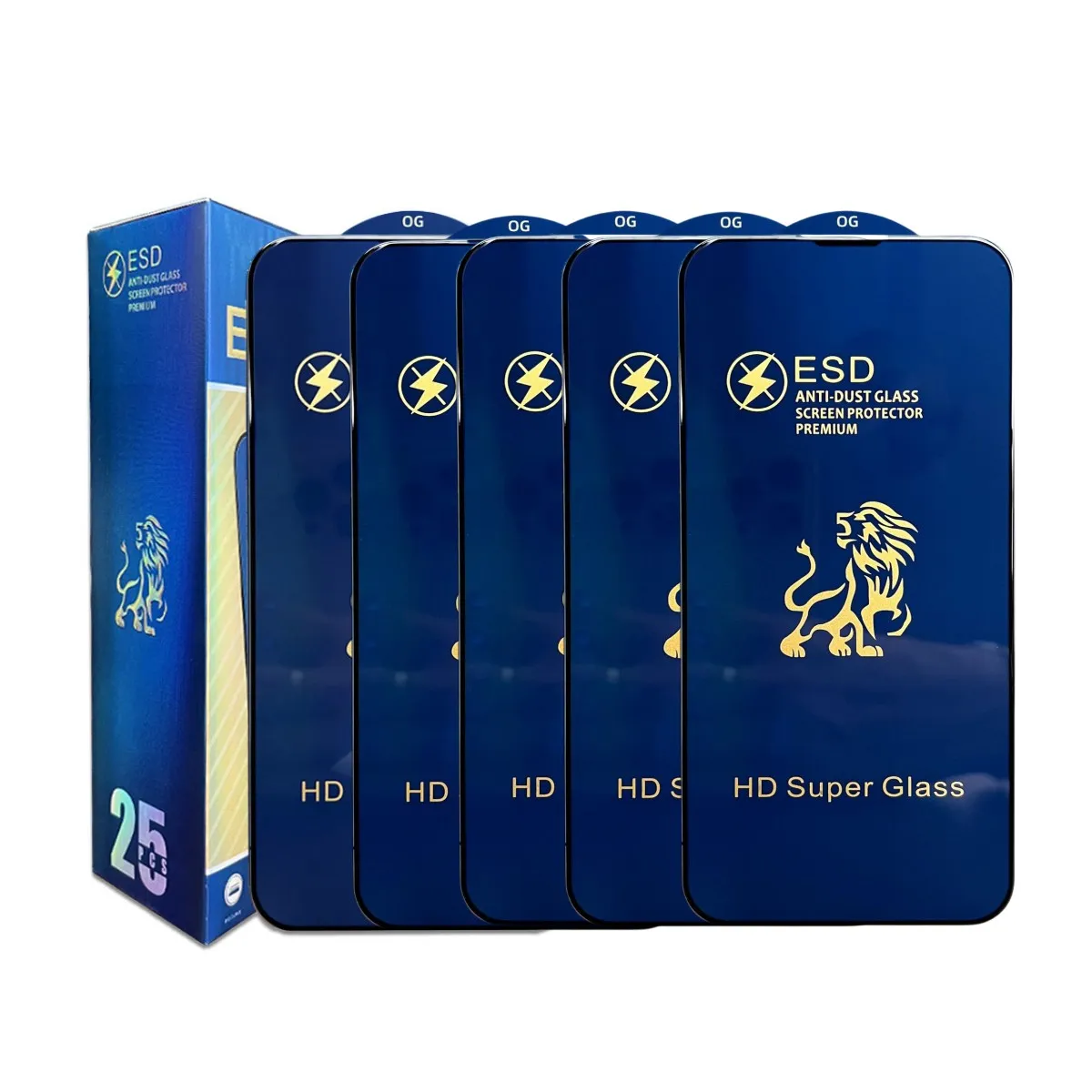 

25pcs ESD Antistatic Dust Tempered Glass Screen Protector For IPHONE 15 14 13 12 11 Pro Max 11 XR XS MAX SE2 7 8 Plus Anti Dust