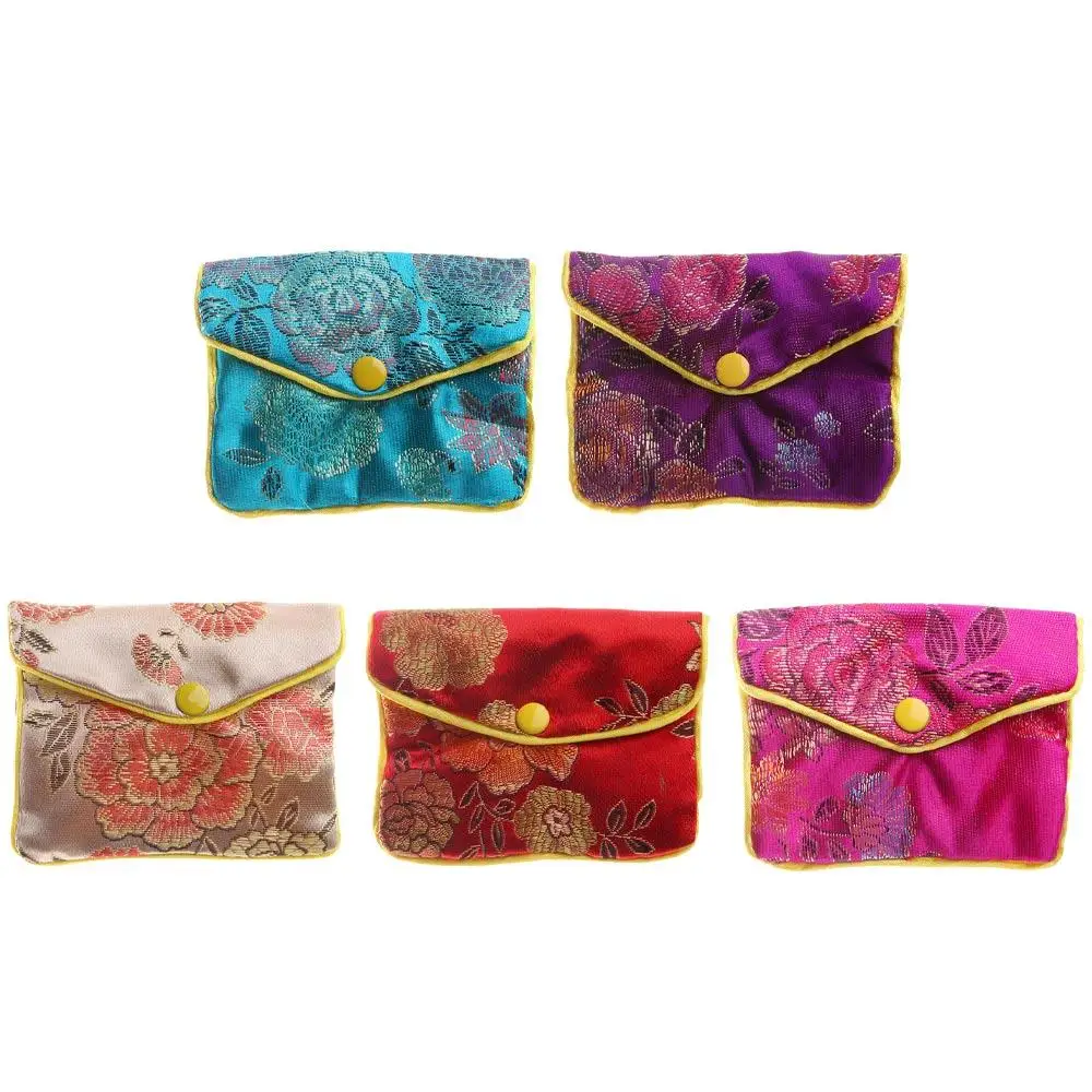 الخرز محفظة الحاويات الأزهار سستة مشبك الديباج عملة المحفظة اليدوية حقائب المجوهرات حقيبة تخزين المجوهرات المحفظة