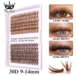 Brown Mix Colored Individual Lashes Colored Cluster False Lashes supplies for eyelash extensions Halloween makeup products