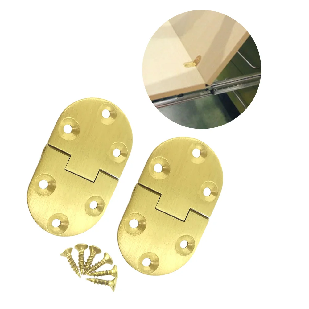 2 قطعة 3.0 مللي متر 90 درجة النحاس النقي النحاس للطي الربيع الصامت دائم غير الصدأ المفصلي المعدني للباب الخشبي Diy بها بنفسك الأثاث المفصلي #2