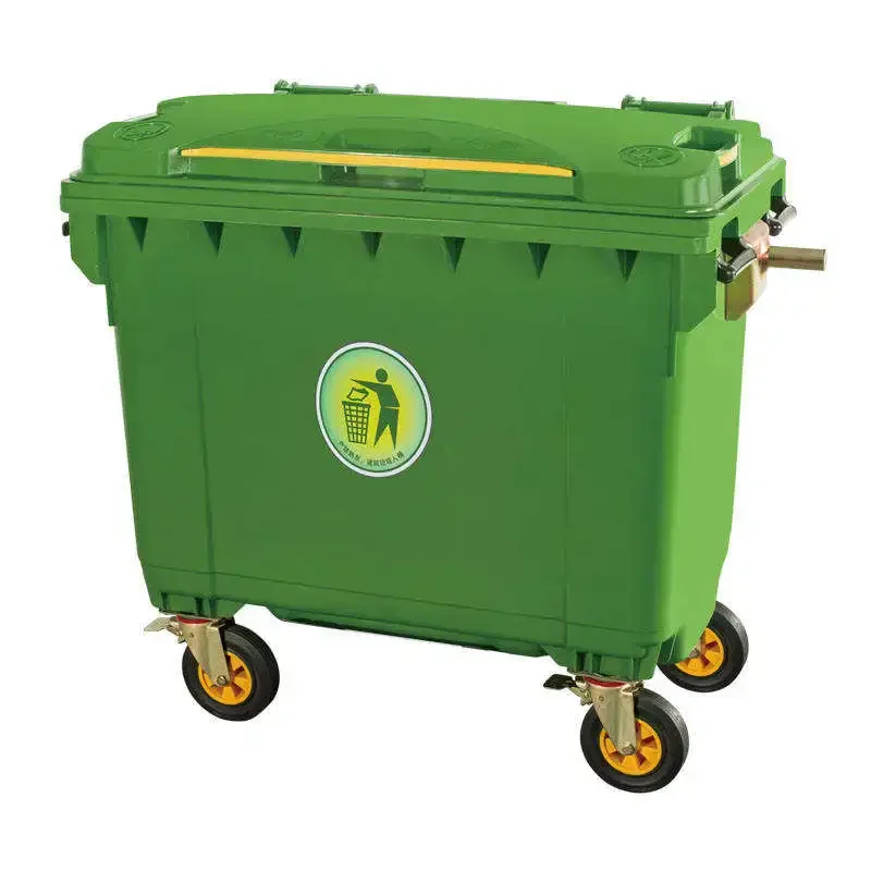 660 1100l 1100liter street outdoor large plastic trash garbage waste container  dustbin waste bin with wheels