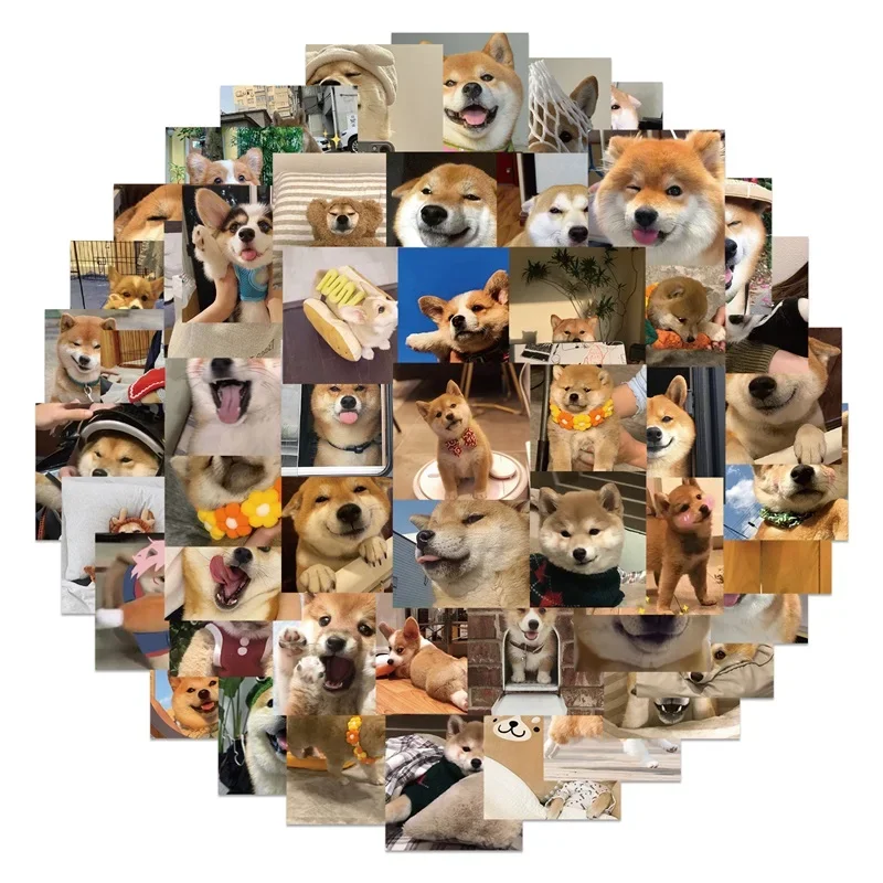 10/30/55PCS Kawaii Shiba Inu Sticker Aesthetic Children\'s PVC Decoration Scrapbooking Korean Stationery School Supplies for Kids