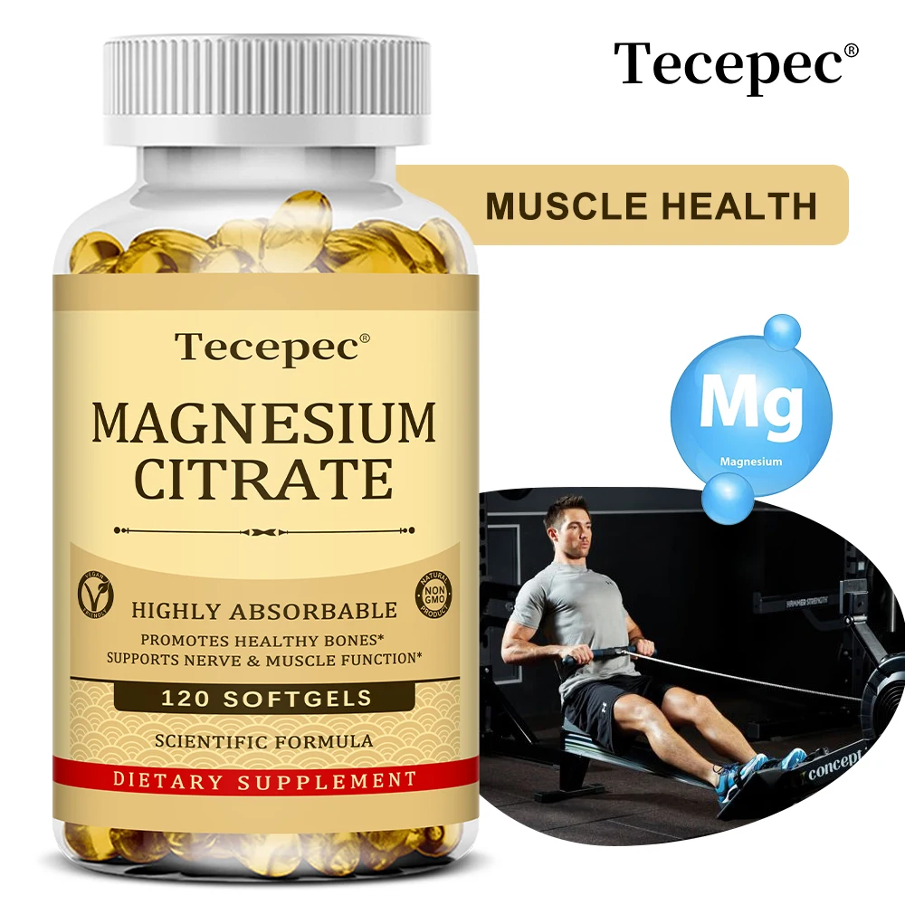 

Капсулы с цитратом магния для улучшения сна, здоровья мышц и сердец и улучшения впитывания питательных веществ, 120 капсул