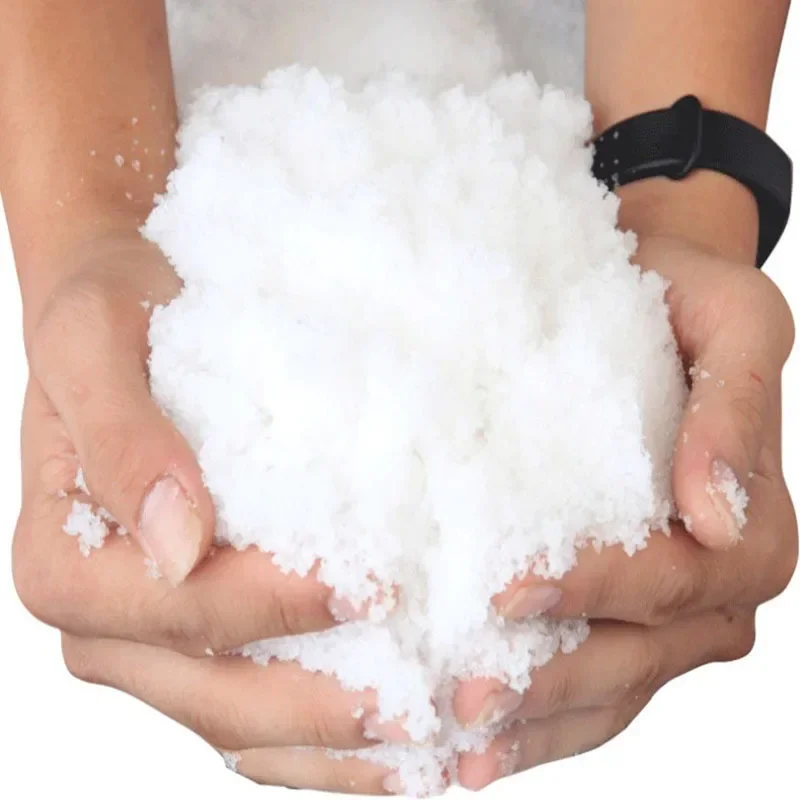 1 saco de neve artificial decoração de festa de natal flocos de neve falsos adição instantânea para enchimento absorvente diy bola de neve mágica