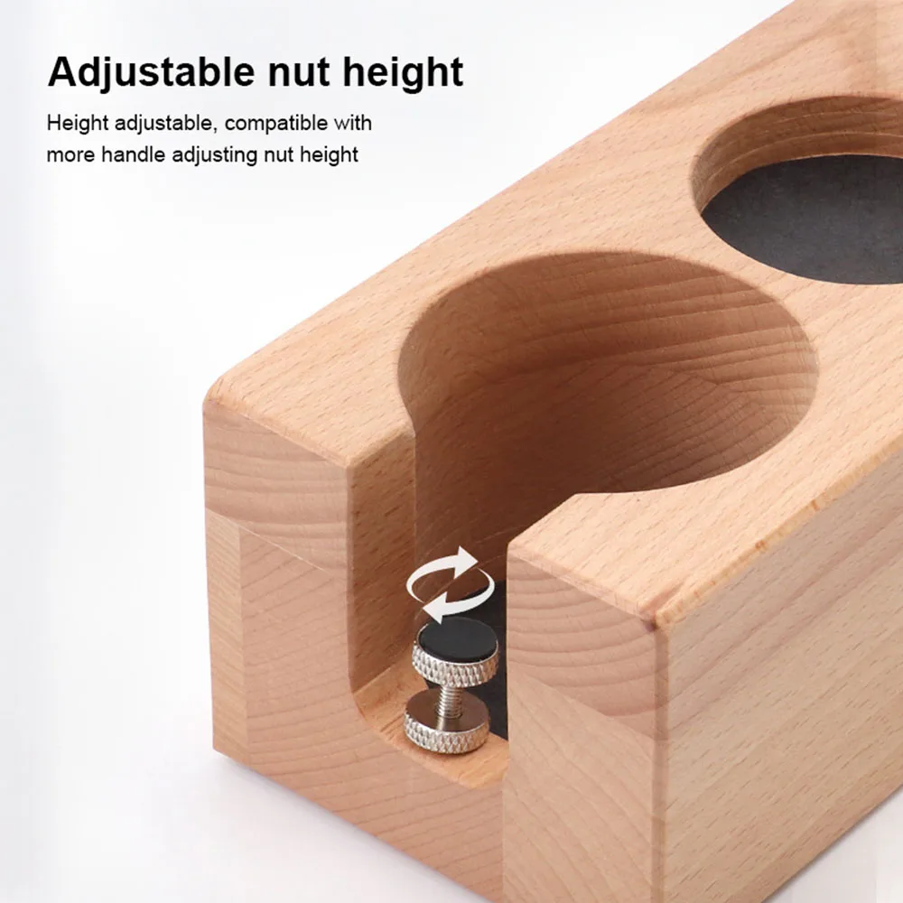 Coffee Tamper Holder Support Base 51/54/58mm Wooden Filling Filter Stand Espresso Distributor Mat Station Espresso Machine Tools