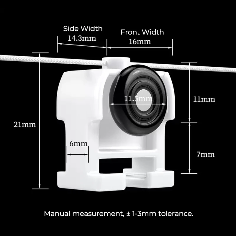 S Wave Curtain Runner for Ripple Fold Rails S Fold Curtain Track Glider Work with Snap Buckle Tape S Fold Curtain Accessories