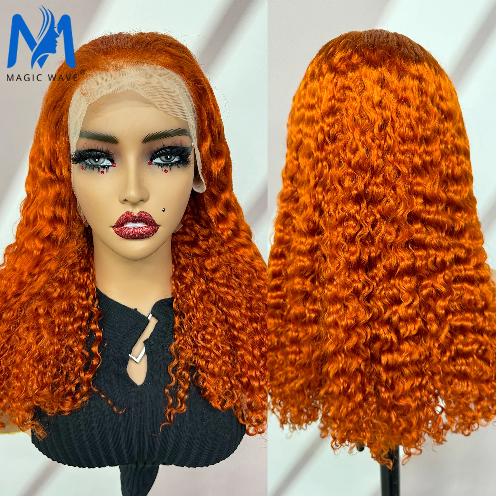613 # Blonde Water Wave Human Hair Pruiken Voor Zwarte Vrouwen 250% Dichtheid 13X4 Lace Frontale Curly Wave Brazilian Remy Hair Pruik 20 Inch