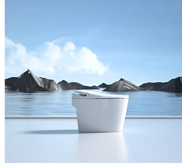 Electric One Piece Wc Automatic Sensor Flushing Hidden Water Tank Intelligent Smart Toilet deposit