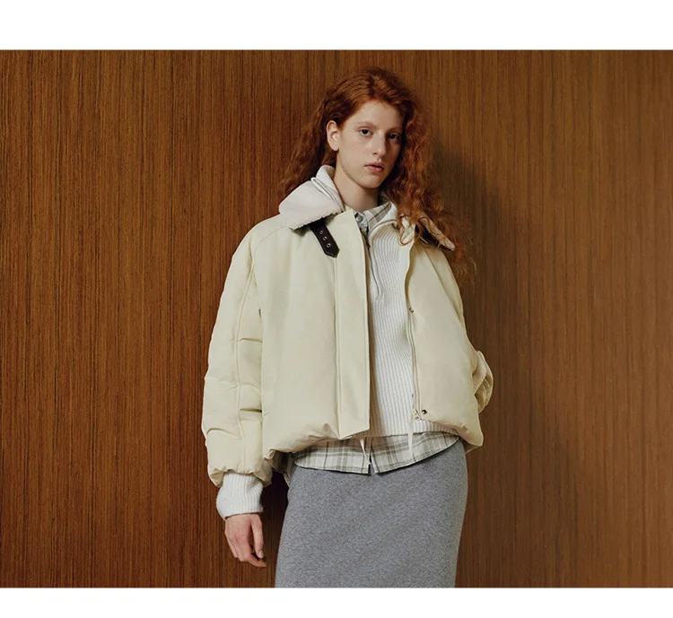 Semir Down Jacket Women Raglan Sleeve Removable Fur Collar 2026 New Winter Oversize Bud-Style Retro Outerwear Women's Clothing