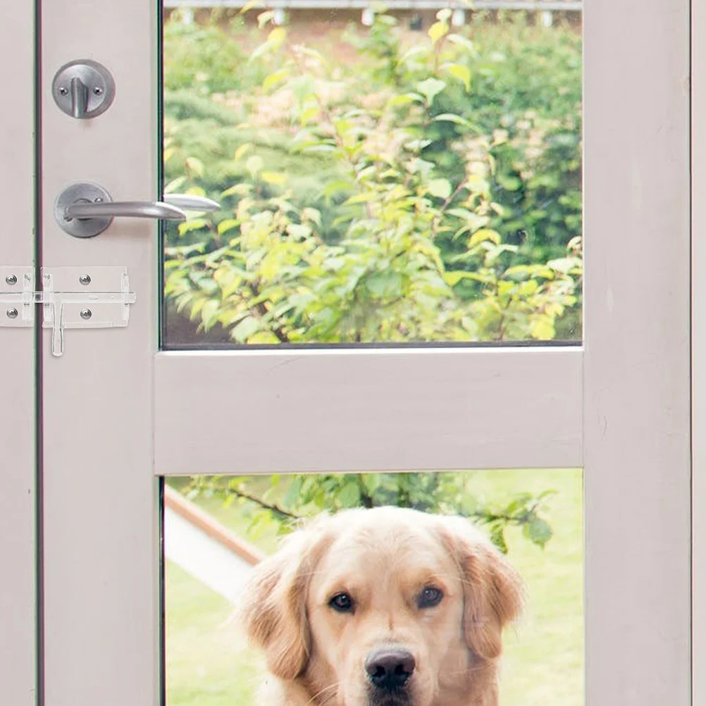 

2Pcs Transparent Door Latch Clear Acrylic Selfadhesive Installation Home Security Easy Install No Drill Door Latch