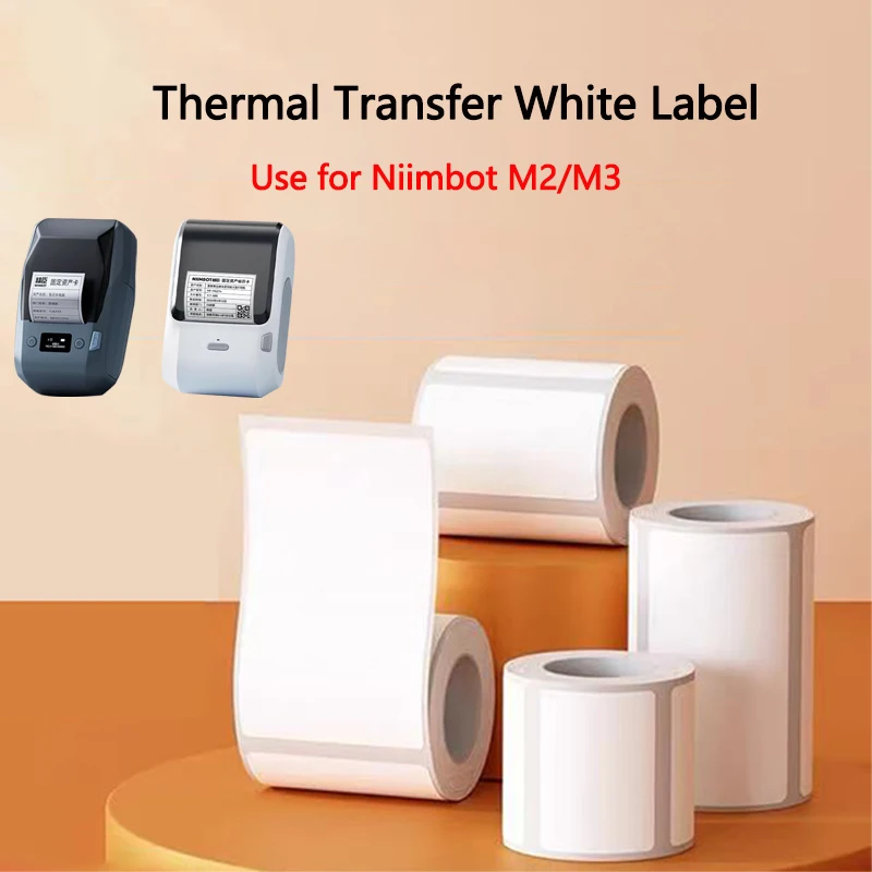 

Niimbot M2/M3 White Label Paper Self-adhesive Thermal Transfer Printing Waterproof Sticker for Niimbot M2/M3 Printer