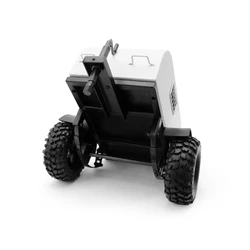 Simulation Metal White Trailer with Box for 1/10 RC Crawler Car Traxxas TRX4 Defender AXIAL SCX10 RC4WD RTG KM Accessories