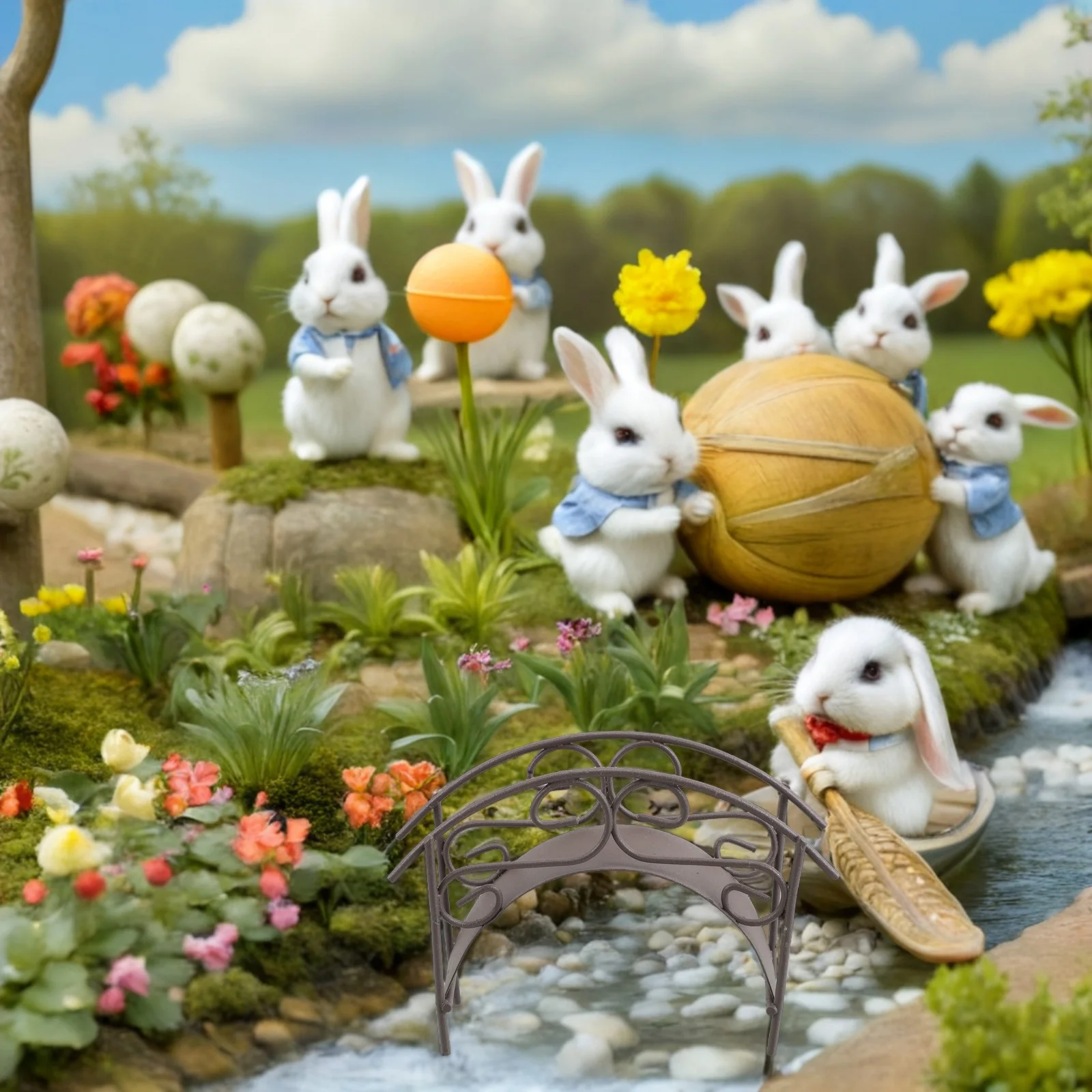 Miniatuur Tuin Boogbrug Metalen DIY Decor voor Micro Landschap Bonsai Display Thuis Desktop Outdoor Tuin Pathway Decoratie