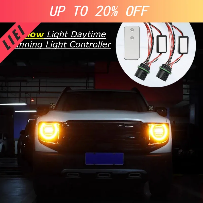 LIEI For Haval DARGO 2021-2025 H7 2026 Raptors Led Yellow Light Daytime Running Light Controller Upgrade Remote Control US Stand