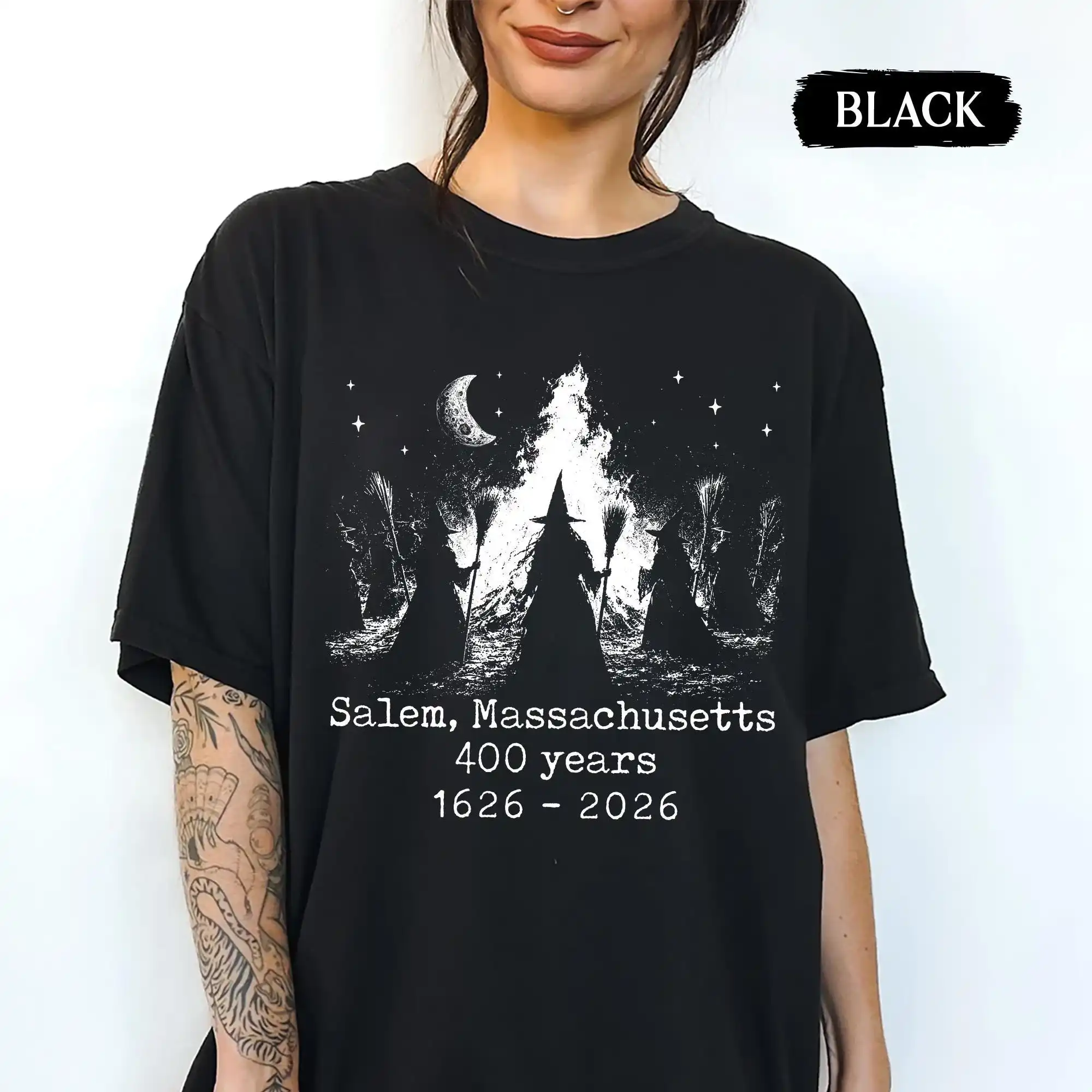 Salem Massachusetts 400 Years Shirt, Celebrating 400th Est 1626, Halloween Witch Shirt, Salem Witch Trials Gift
