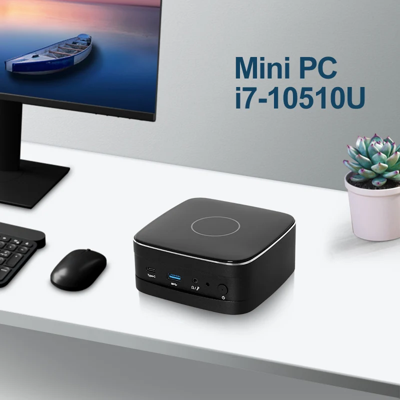 คอมพิวเตอร์ขนาดเล็ก10th รุ่น Intel Core i7 10510U i3-10110U 10210U i5 DDR4 M.2 NVMe SSD Windows 11 Linux 4K UHD IR Control 2.4/5.0G WIFI