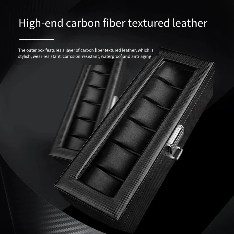 Double Layer Leather Jewelry Watch Storage Box Ring Bracelet Necklace Organizer Modern Minimalist Desktop Storage Box