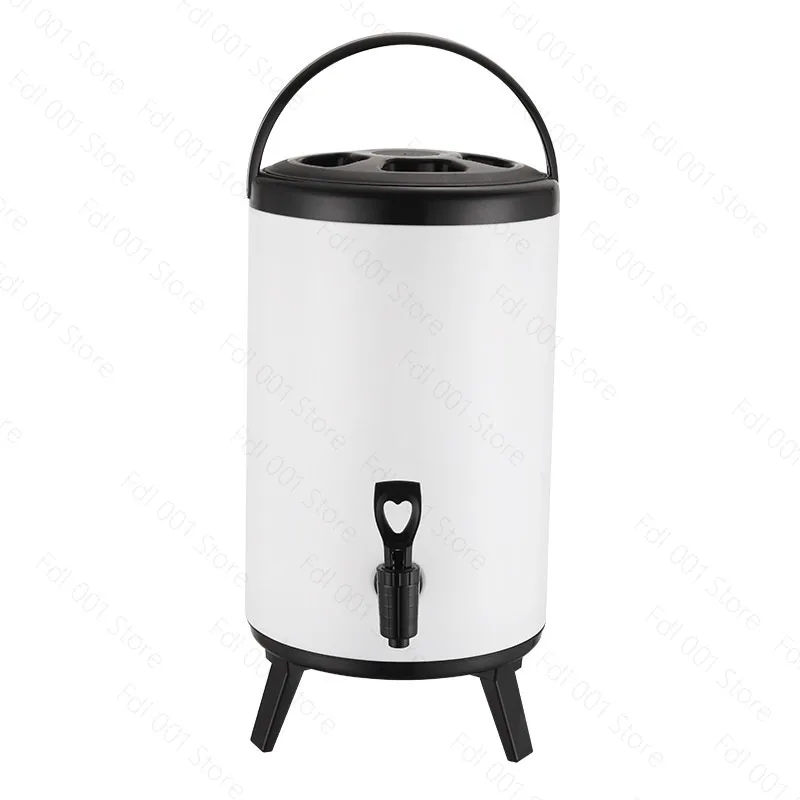 Colorful Stainless Steel Double-Layer Thickened 10L Large Capacity Insulated Barrel Cold Insulation Fruit Milk Stall