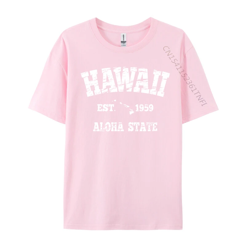 Hawaiian Aloha State Vintage Hawaiian Islands Summer 2024 Newest Group Tshirts Cotton Fabric Mens Tops & Tees Casual Top T-Shirt