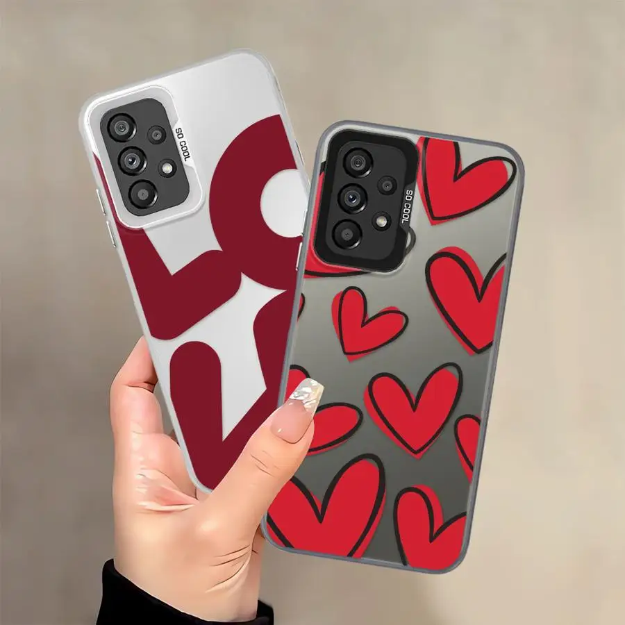 Cover Per Telefono Con Cuore Per Samsung Galaxy A04 A05 A56 A50 A10 A20 A03 A54 A72 A71 A51 A52 A06 A07
