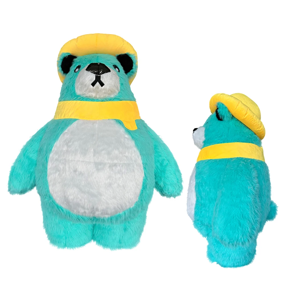 

Adult Inflatable Hat Bear Costume Cartoon Character Cosplay Wedding Halloween Carnival Mascot Plush Costume