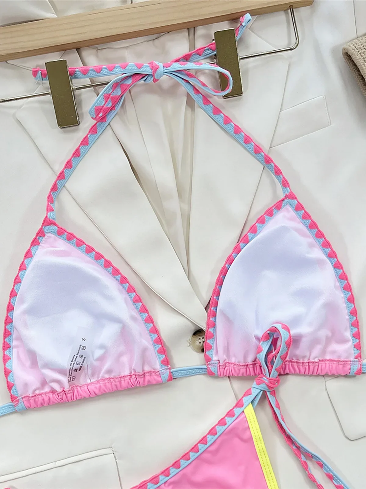 2025 Sexy Splicing Halter Mini Bikini Vrouwen Badmode Vrouwelijke Badpak Twee stukken Bikini set Bader Badpak Swim Lady K3890